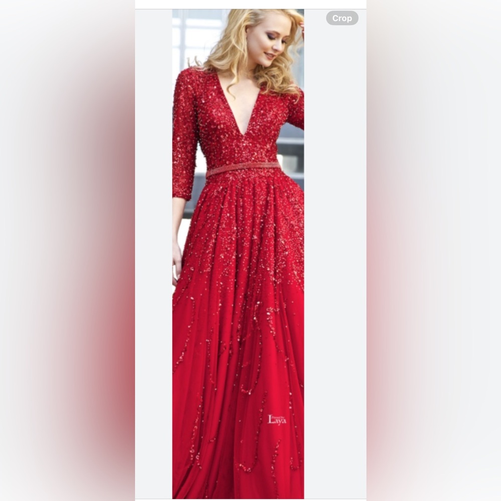 Elegant Red Sequin Dress